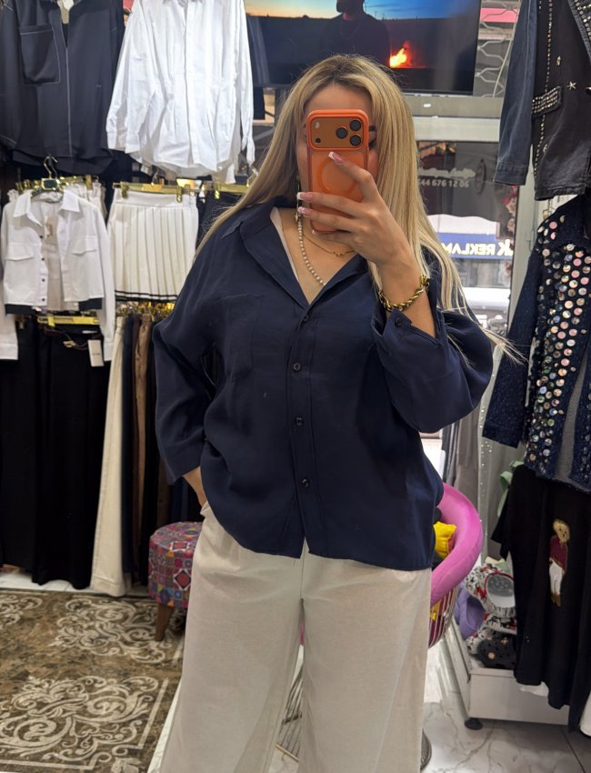 lacivert Salaş Gömlek