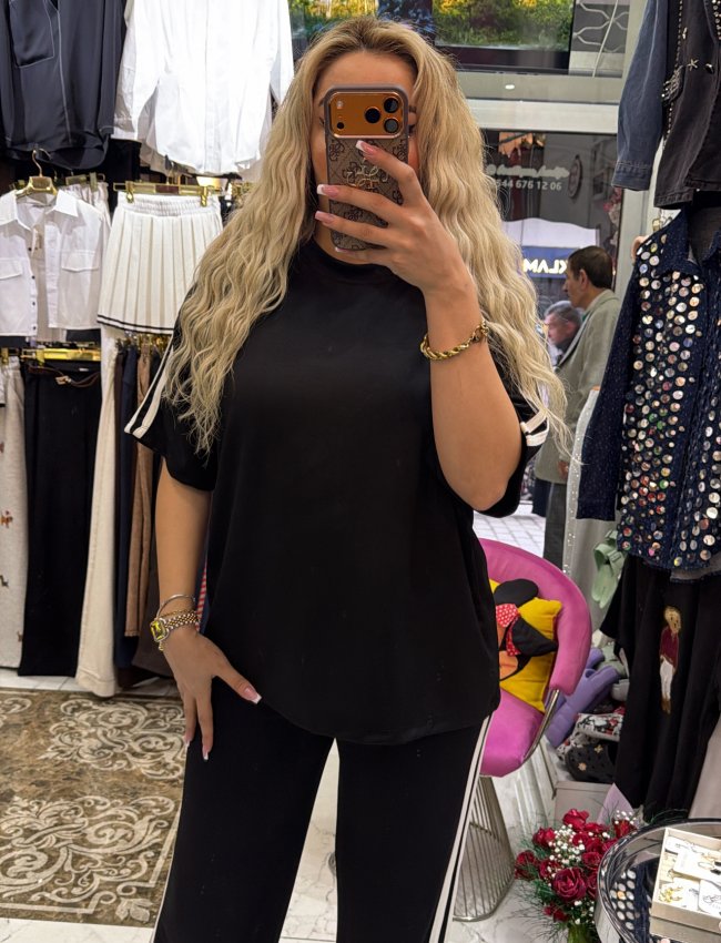 Siyah oysho kumas ikili takim