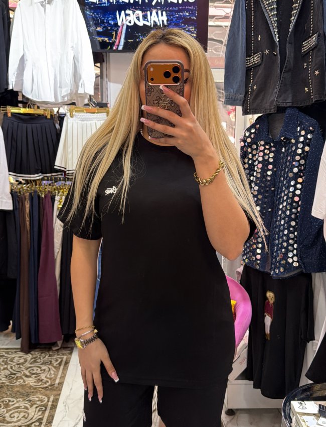 Siyah Pull Bear İkili Takım